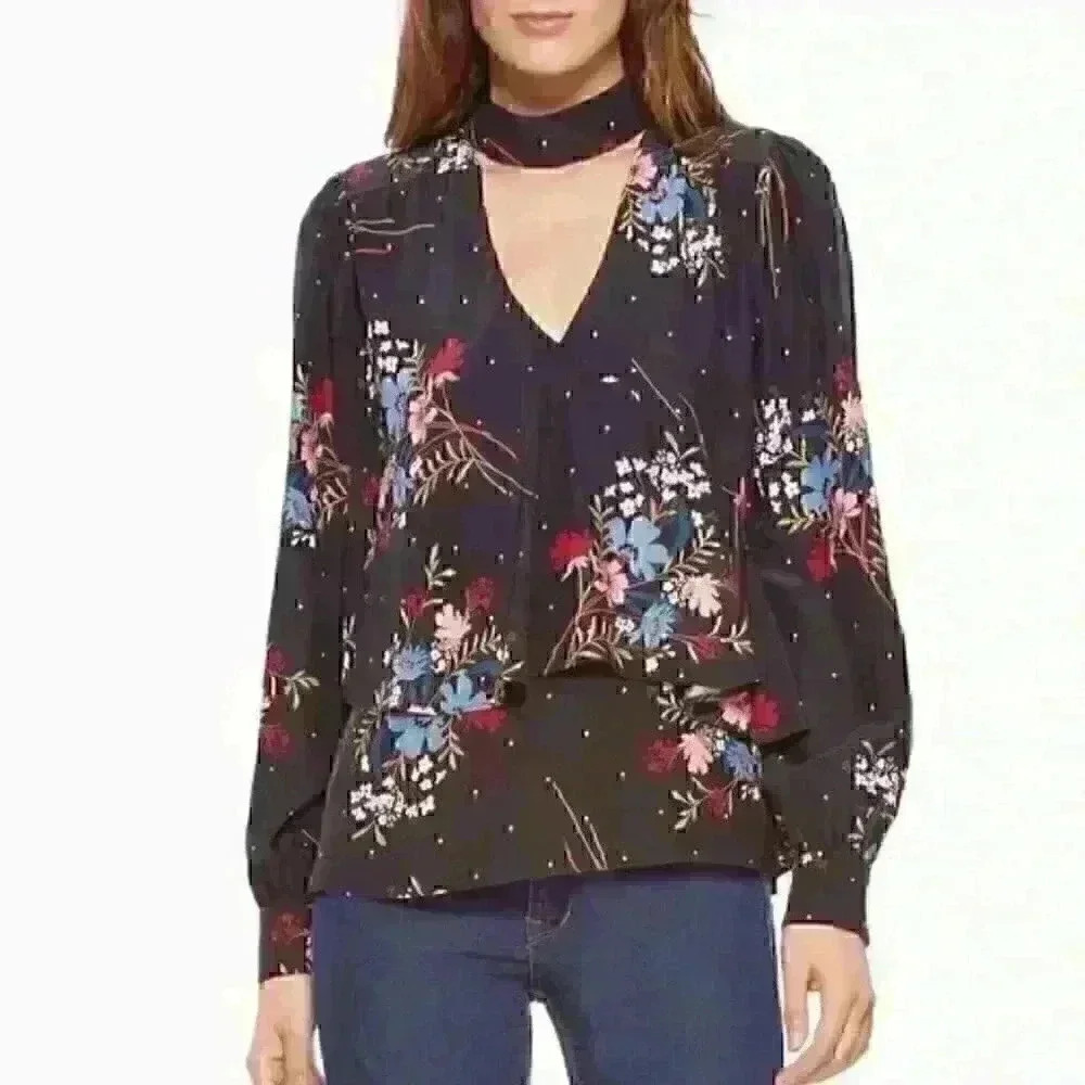 NEW! Parker Women’s XS Floral Wrap Blouse Top NWT $245